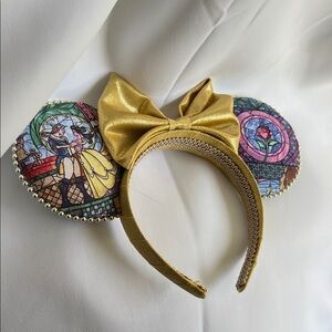 Belle of the ball 💛Gold Disney-Inspired Headband with Bow